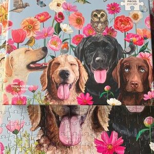Greenbox Dogs and Birds Puzzle - Colorful Dogs Design